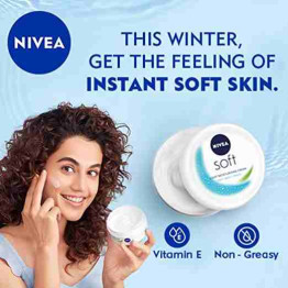 NIVEA Soft Light Moisturizer for Face, Hand  Body, Instant Hydration, Non-Greasy Cream with Vitamin E  Jojoba Oil 100ML